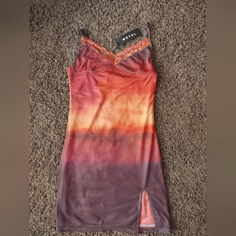 Motel sunset mini dress